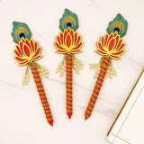 SATYAM KRAFT 2 Pcs Kankotri Lekhan Stick for Him & Her | Unique Kankotri Decorative for Ganpati and Janmastami,Shaadi, Nikkah Ce