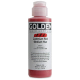 Golden Fluid Acrylics Cadmium Red Medium Hue 4 oz Bottle