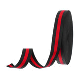 PATIKIL 6/8 Black Red Striped Grosgrain Ribbon, 25 Yard Polyester Fabric Stripe Craft Ribbon Double Faced Design for Bow Gift Wr