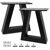 Y-CFHFC 10 '' Trapezoid Metal Table Legs Heavy Duty Steel Furniture Legs for DIY Sofa, Couch, Bench,Stool,Coffee Table, End/Side