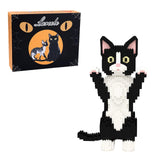 Larcele Micro Building Blocks Set, DIY Mini Building Toy Bricks for Age Over 12 Years, 1227 Pieces KLJM-05 (Devon Rex Cat)