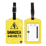Nutcase Designer Luggage Travel Baggage Tags Set Of 2 With Name Card Inside Danger
