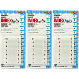 SideMount SelfStick Plastic Index Tabs (104 Pack) [Set of 3]
