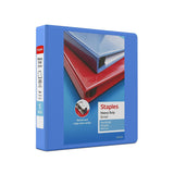 Staples 82683 Heavy Duty 1 1/2-Inch 3-Ring View Binder Periwinkle (24678)