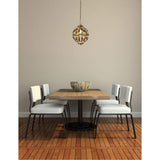 Living District Indoor Modern Home Decorative Bright Ceiling Levante 1 Light Pendant In Brass