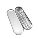 Enakshi 3 Pieces Tongue Scrapers Fresh Breath Metal Reusable Portable Tongue Brush|Health & Beauty | Oral Care | Tongue Cleaners