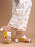 Shoetopia Women'S Kh-4433 Yellow Heeled Sandal-7 Kids Uk (Kh-4433-Yellow)-Eu40,Yellow,7,B0D8QDQ55T
