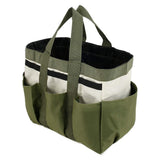 NIHUIFDPY Garden Tool Bag Organizer Heavy Duty 600D Oxford Gardening Tote with 8 Pockets & Elastic Straps Portable Tool Stor