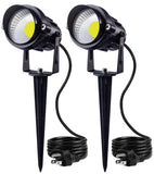 SUNVIE Outdoor Landscape LED Lighting 12W Waterproof Graden Lights COB Led Spotlights with Spiked Stand for Lawn Decorative Lamp