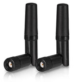 Eightwood Small WiFi Antenna Dual Band 2.4GHz 5GHz RP-SMA Antenna 2pcs for PC Desktop Computer PCIe Card WiFi Router Wireless Ba