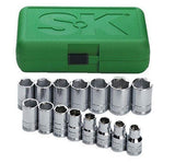 SK 1955 15 Piece 1/2Inch Drive 6 Point 10Millimeter to 24Millimeter Socket Set