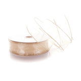 Ribbon Traditions 1.5 Wired Sheer Organza Ribbon Vanilla Bean 50 Yards