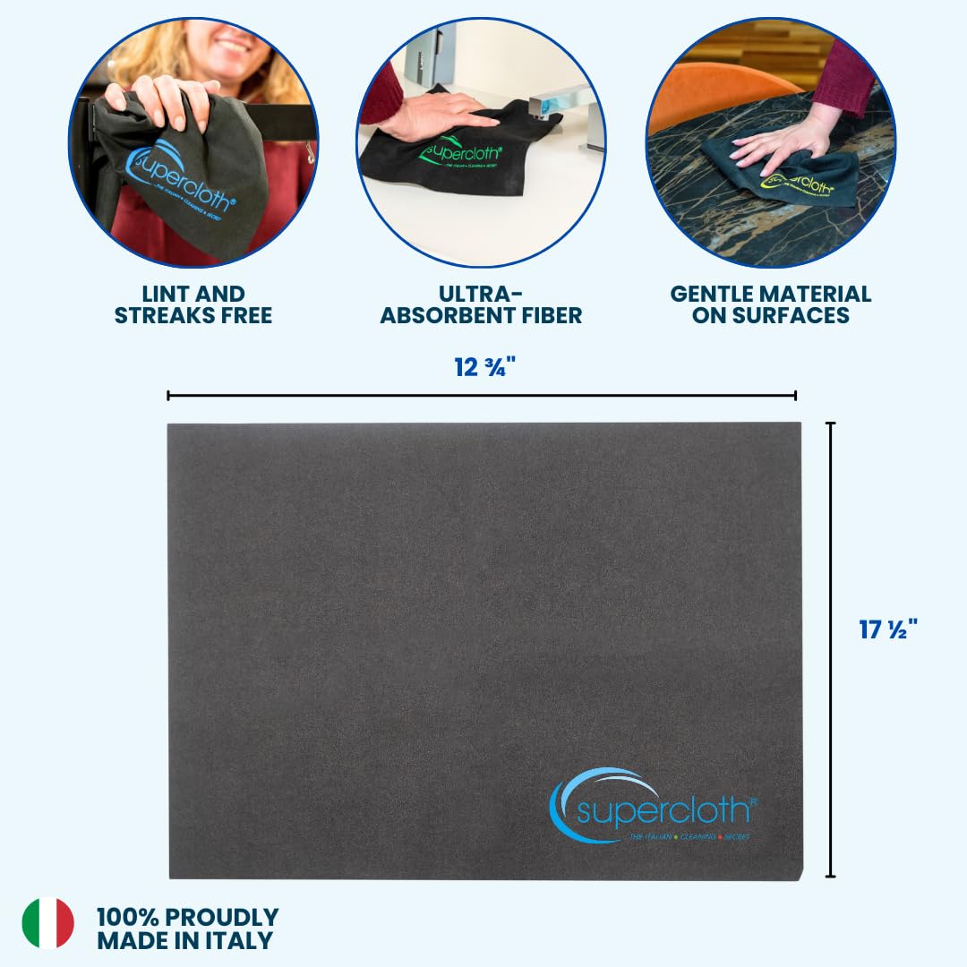 Supercloth Premium Microfiber Cleaning Cloth for All-Purpose, Lasts Over 5 YEARS, Glasses Cleaning Cloth, Microfiber Cleaning Cl