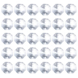 PATIKIL K9 Crystal Octagon Beads 2 Holes Pendants, 60 Pack 18mm Chandelier Prisms Parts Ornaments Hanging Beads for DIY Arts Cra