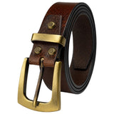 Crabby Hunt MenS Genuine Leather Casual Oil Pull Up Belt With Metal Buckle, Mens Belt