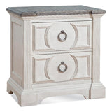 American Woodcrafters Brighten Antique White Wood 2-Drawer Nightstand