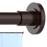 CorkLatta Bronze Shower Curtain Rod 31 to 68 Inch,1 Inch Diameter Adjustable Spring Tension Stainless Steel Telescoping Rod,Easy Install,No Rust
