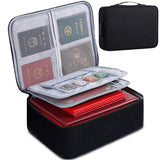 Cartshopper Document Organiser Bag With Lock, Multilayer, Waterproof, 10 Pockets, A4 Size, Safe Storage Pouch For Home Office Tr
