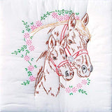 Stamped White Quilt Blocks 18X18 6/PkgMare & Colt