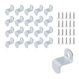 T Tulead Canvas Clips for Picture Framing Single Hole Offset Clips 1/2 Offset Mirror Clip 20PCS with Screws