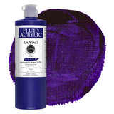 DA VINCI PAINTS Professional Artist Fluid Acrylic Paint, Dioxazine Purple, 16oz