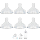 Silicone Nipple for Philips Avent Natural Baby Bottles and Natural Trainer Sippy Cup, Medium Flow (Flow 3), 1m+, 6 Count