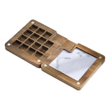 ATORSE Wood Palette Tray Wooden Paint Box, Paint Container Travel Paint Case Mixing 15 Grids
