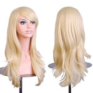 AneShe Wigs 28 Long Wavy Hair Heat Resistant Cosplay Wig for Women (Light Blonde)