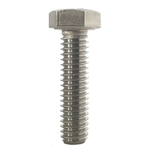 1/4-20 x 1-1/2 Hex Head Cap Screw Bolts, External Hex Drive, Stainless Steel 18-8, Full Thread, Bright Finish, Flat Point, Qua