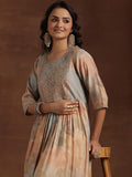 Libas Women'S Silk A-Line Kurta (29226_Beige Beige S