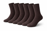 Chacko Boys & Girls Calf Length Brown Plain Organic Cotton School Socks Pack Of 6 Pairs (Comfortable, Breathable & Durable)_7