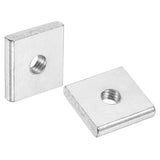 uxcell 10Pcs M4x13mmx3mm Square Nuts, Carbon Steel Zinc Plated Coarse Thread Square Nuts Fasteners for Home Repairs and Professi