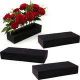 QUIXELL-SH 8 Pcs Reusable Floral Foam Blocks for Artificial Flowers - Black Dry Foam, Water/Weather Resistant, for Outdoor Boxes