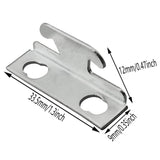 AXLIZER 2 Sets Curtain Rod Side Bracket Curtain Rod Ceiling Side Mounting Bracket with Screws Curtain Hook Accessories, Silver