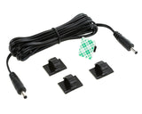 EShine Interconnect Cable - Male to Male, 3.5mm x 1.35mm, for LED Under Cabinet Lighting with Wire Clips (6.5ft, Black)