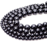ABCGEMS Russian-Karelian Shungite Beads AKA Type-III Regular Shungite (Guaranteed Electrical Conductivity-Mohs Hardness 4) Cryst
