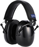 TacGuru 130 - Kids Ear Protection Earmuffs, Hearing Protection for Kids, One Size for 3-16 Yr Old, Piano Black