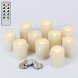 DRomance Flameless Flickering LED Votive Candles with Remote, Battery Operated TeaLights Battery Included,Warm White Light 1.5 x