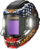 ANDELI Welding Helmet with 4 LED Light, Panoramic Large Viewing Screen 3.94X3.74 True Color Auto Darkening Welding Helmet, 4 Arc