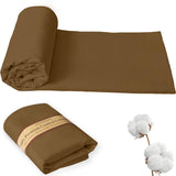 KEPYDRMTF 58  Wide 100% Combed Cotton Fabric By The Yard, Brown Fabric, Soft and Durable, Quilting Material for Sewing and DIY 