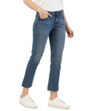 INKD Women's Stretchable Straight Fit Jeans (Aegean, 34)