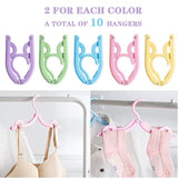 10 Pcs Travel Hangers - Portable Folding Clothes Hangers Travel Accessories Foldable Clothes Drying Rack for Travel