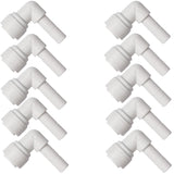 10 PCS Water Pipe Stem Elbow Connector for 3/8 inch Tubing 90 degree elbow Push to Connect Plastic Quick Fittings for Reverse Os