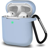SATLITOG Silicone Case Compatible with Apple AirPods 1&2 Wireless and Wired Charging Case(Front LED Visible),Purple