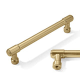 CABDM 20 Pack 5 Inch Cabinet Handles - Brushed Gold Pulls, Satin Brass Drawer Pulls, Kitchen Hardware for Cabinets, Cupboards, D