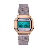 Sonata Poze 8 Quartz Digital With Pink Dial Pink Mesh Strap Watch For Women - Sp80170Wm01W