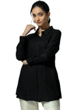 Libas Women'S Solid Regular Tunic Shirt (58197 Black