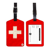 Nutcase Designer Luggage Travel Baggage Tags Set Of 2 With Name Card Inside Swiss