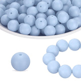 HARFINGTON 160Pcs Silicone Beads 12mm Round Rubber Focal Beads Bulk for Pens Keychain Bracelet Necklace DIY Crafts Making, Gray 