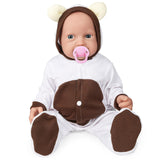 Vollence 23 inch Full Body Silicone Baby Dolls with Magnetic Mouth, Not Vinyl Dolls, Realistic Newborn Silicone Baby Dolls Gifts